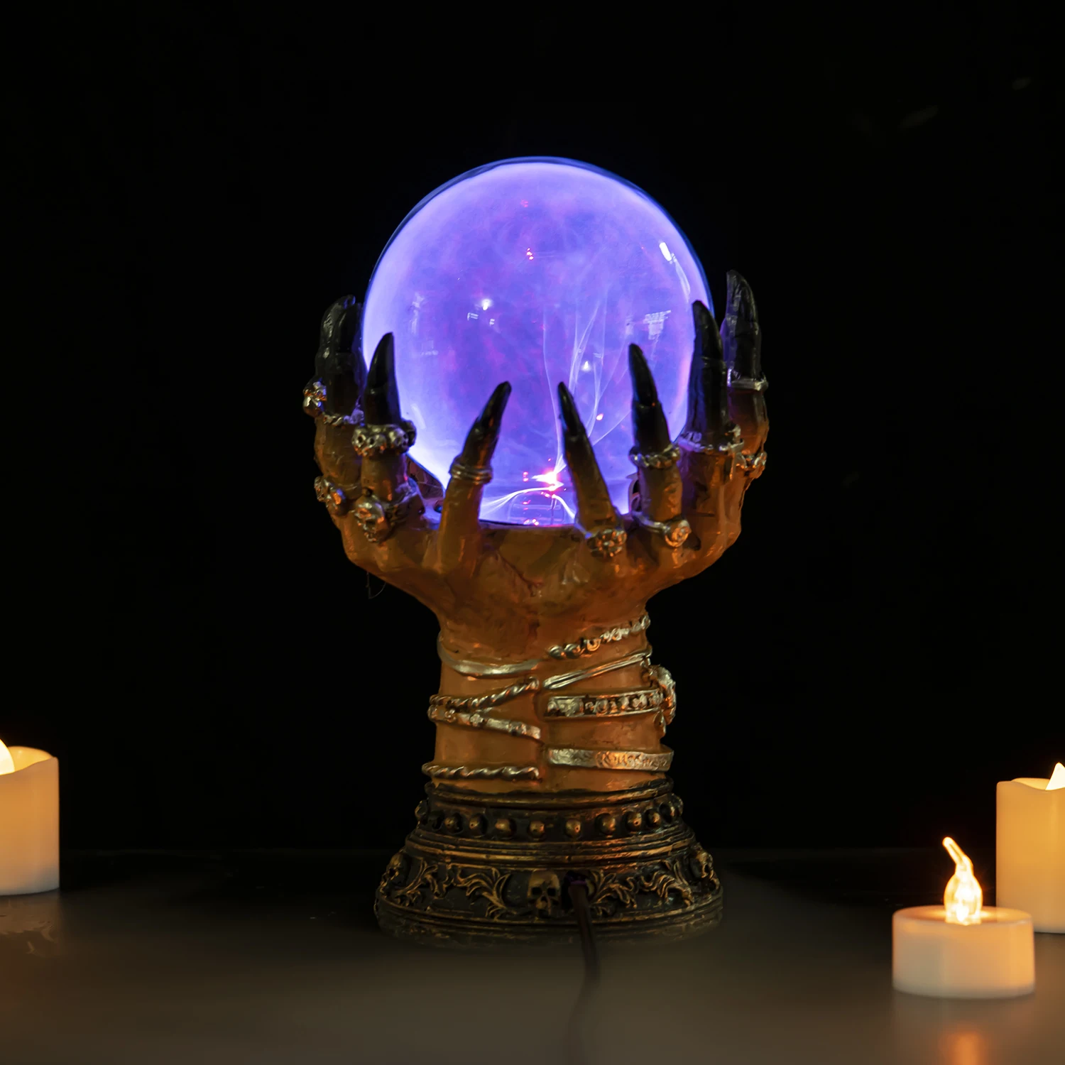 Uudne Deemon Käsi Magic Plasma Palli Lightwizard ilm Viisard Magic Elektrostaatiline Palli Öö Valguses Halloween Decor Lamp . ' - ' . 1