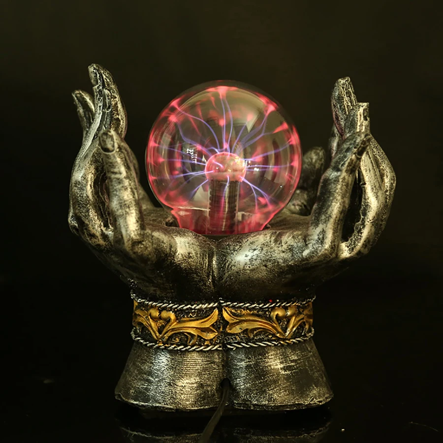 Uudne Deemon Käsi Magic Plasma Palli Lightwizard ilm Viisard Magic Elektrostaatiline Palli Öö Valguses Halloween Decor Lamp . ' - ' . 4