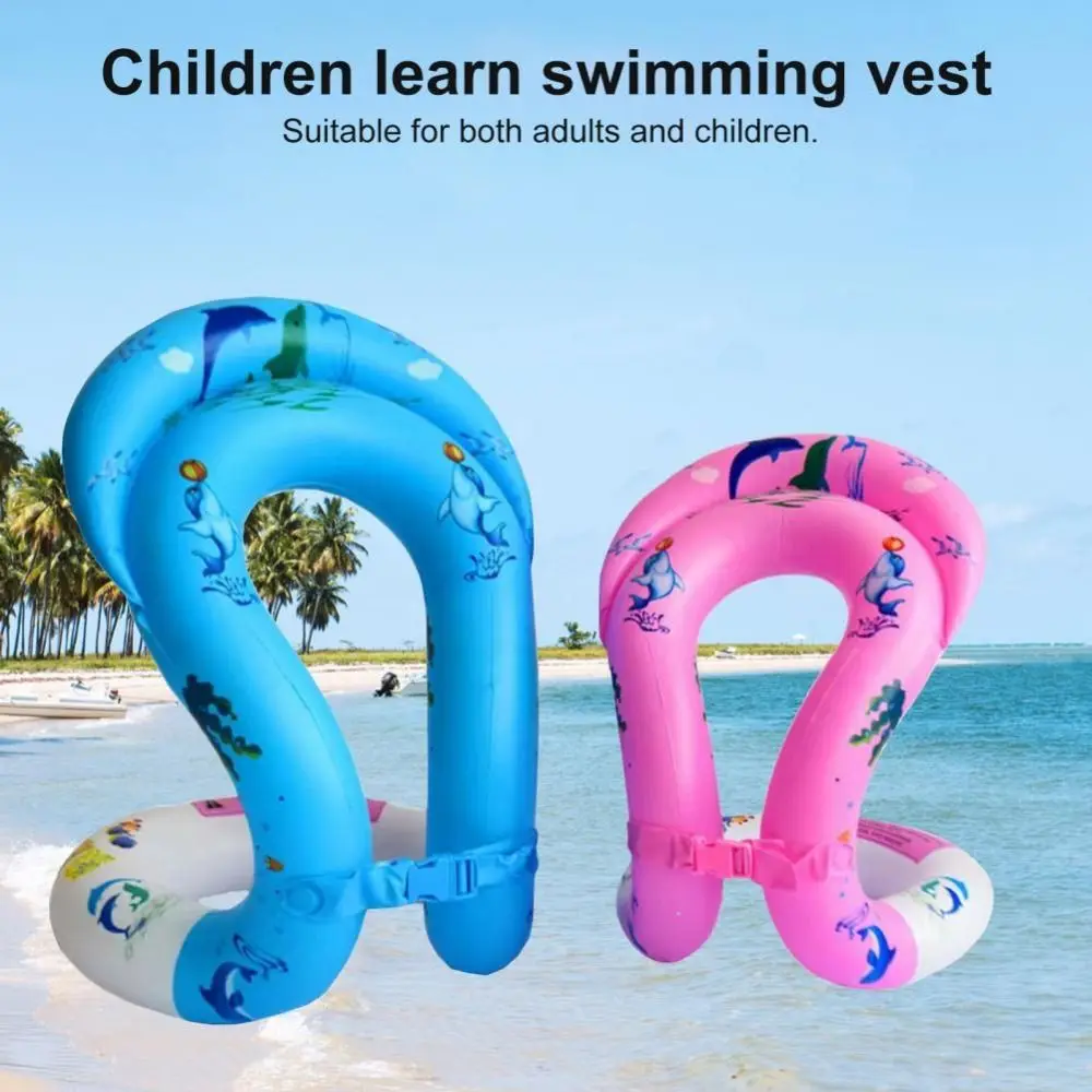 Ujumine Vest Ohutuse Pannal Dual Turvapadjad Ujuda Jope Kiire Inflatsioon Ujumine Ringi Veesport Kid Floaties Bassein Ringi . ' - ' . 1